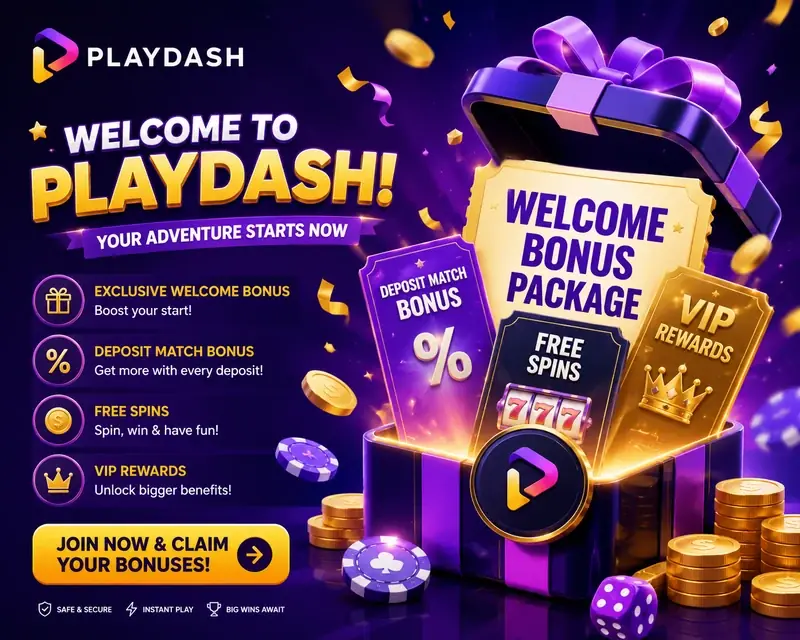 PlayDash welcome bonus package illustration for new Malaysian members